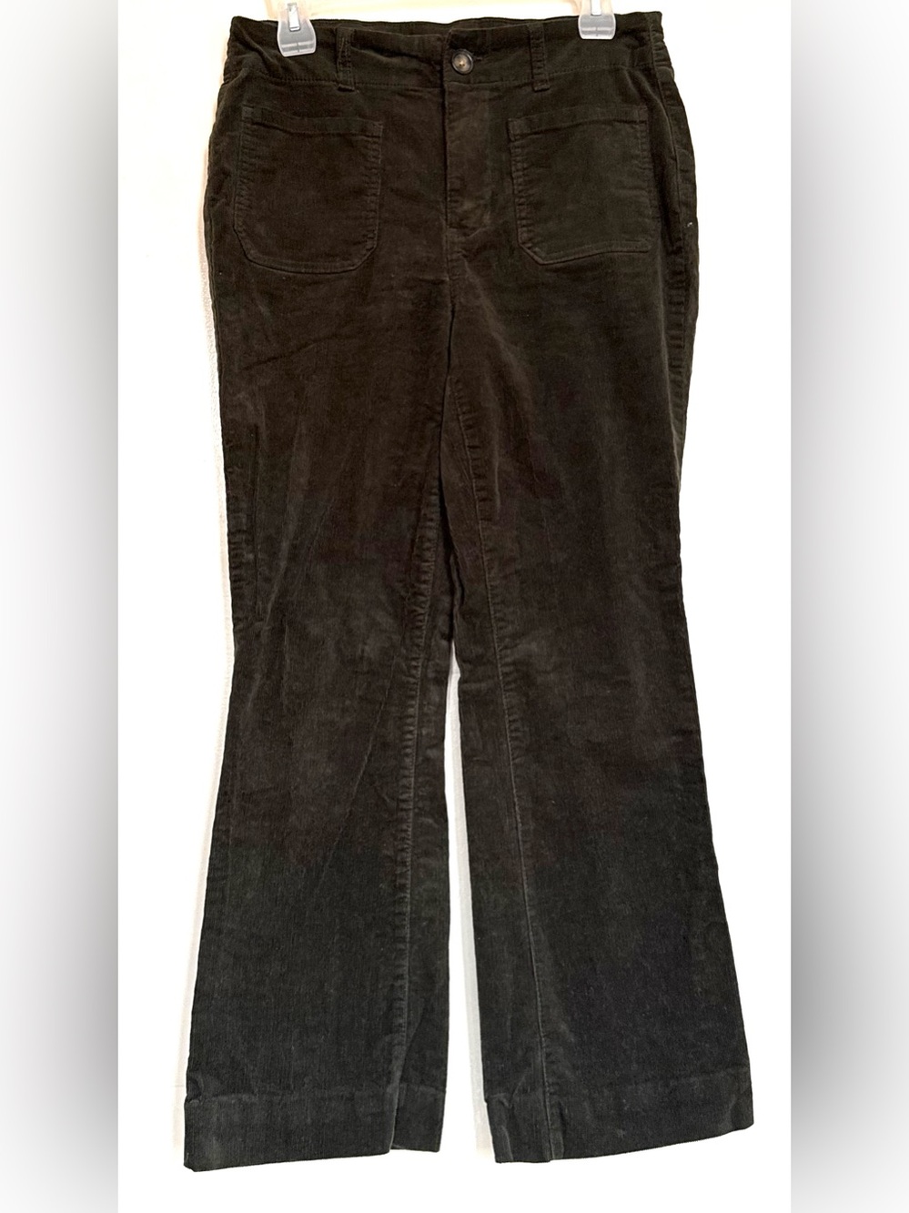 Jones New York Green Corduroy Flare Pants